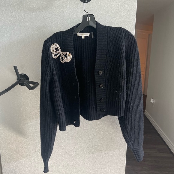 LoveShackFancy Larsa Cropped Cardigan - Picture 2 of 4